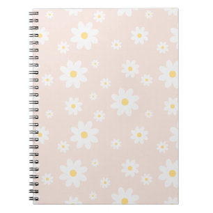 Einfach klassisch weiß Daisy Floral Notizblock