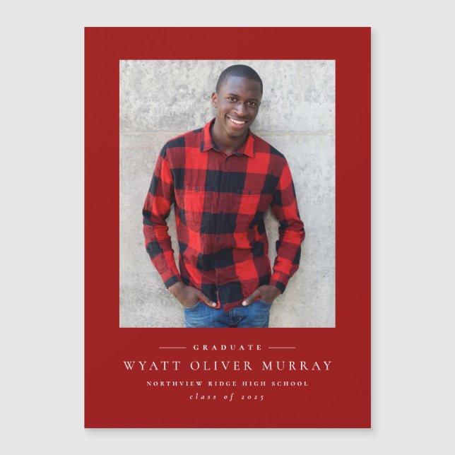 Einfach klassischer Ankündigungs-Magnet für den ro Magnetkarte (Vorderseite)