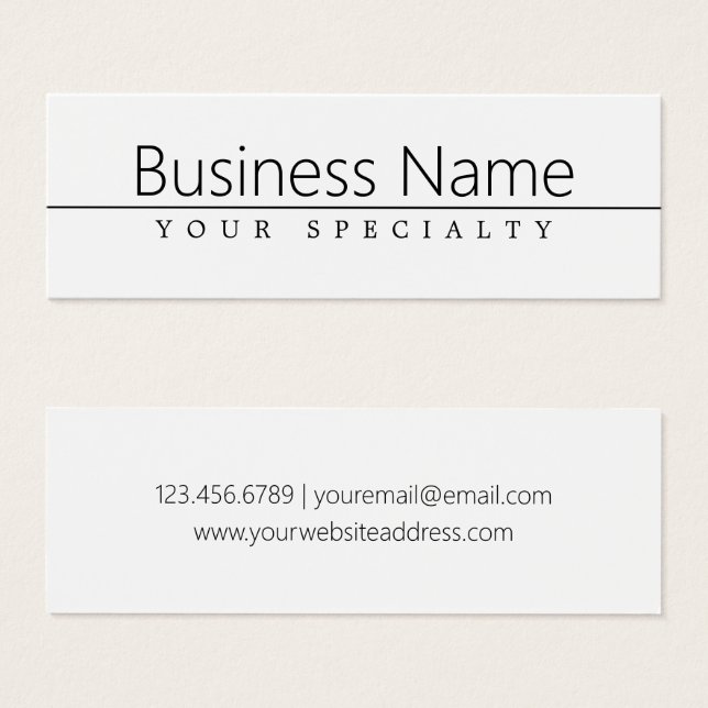 Einfach klassischer schwarzer Text auf Weiß (Vorne & Hinten)