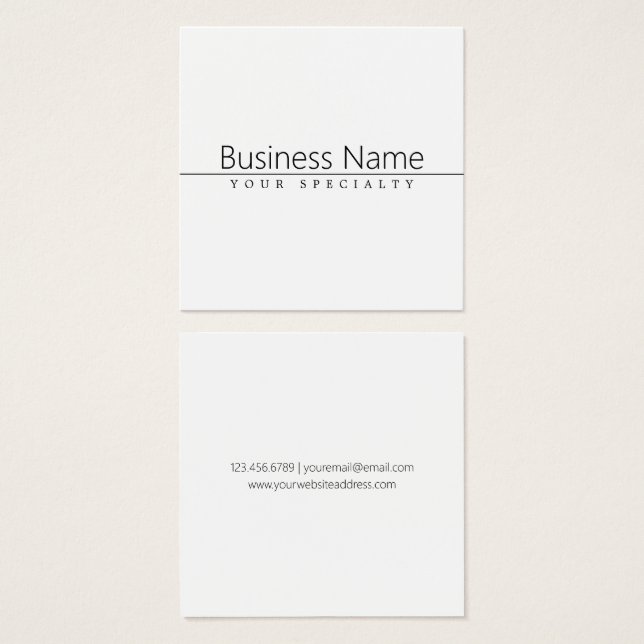 Einfach klassischer schwarzer Text auf Weiß (Vorne & Hinten)