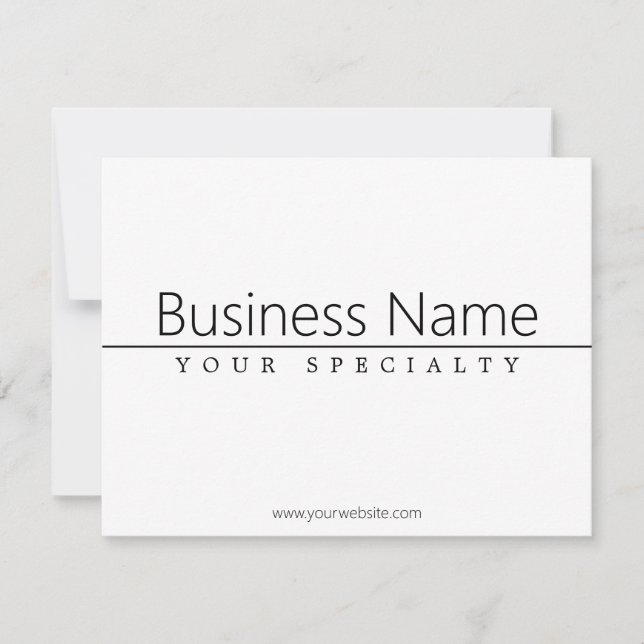 Einfach klassischer schwarzer Text auf Weiß (Vorderseite)