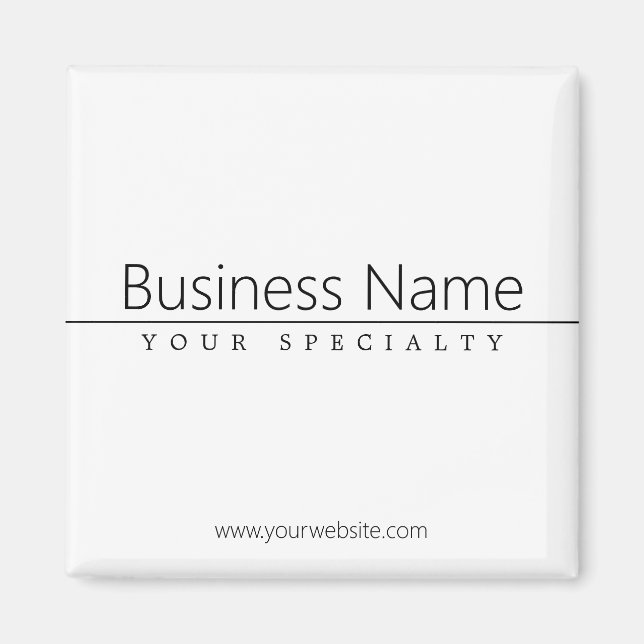 Einfach klassischer schwarzer Text auf Weiß Magnet (Vorne)