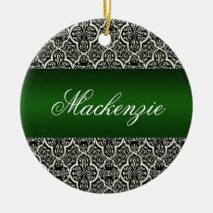 Einfach klassischer Urlaub Damask Rund Ornament