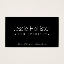 Einfach klassischer weißer Text auf schwarz