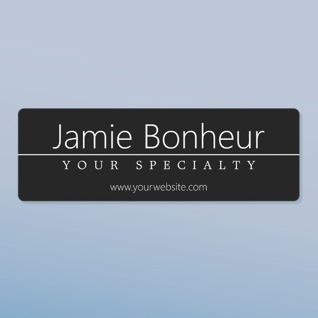 Einfach klassischer weißer Text auf schwarz Etiketten (Von Creator hochgeladen)