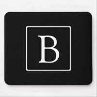 Einfach klassisches Monogramm| Schwarzer mit weiße