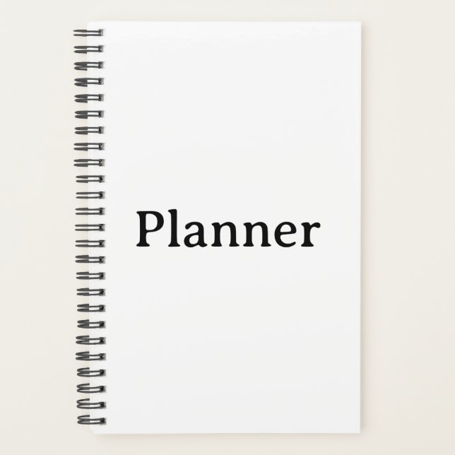 Einfach Klein 5,5" x 8,5" Softcover, schwarze Spir Planer (Vorderseite)