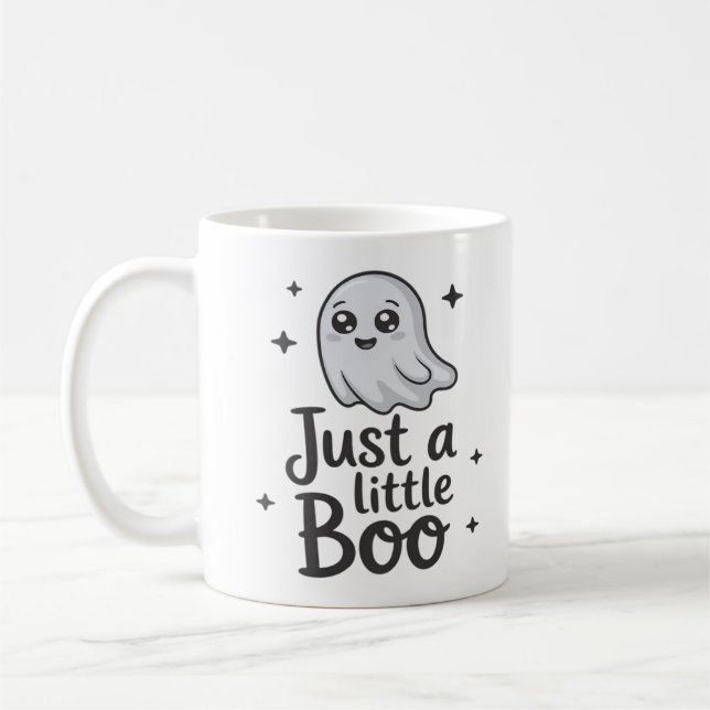 Einfach Kleiner Boo Lustiges Design Kaffeetasse (Links)