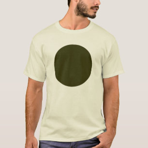 Einfach Kreis - Dunkles Olive T-Shirt