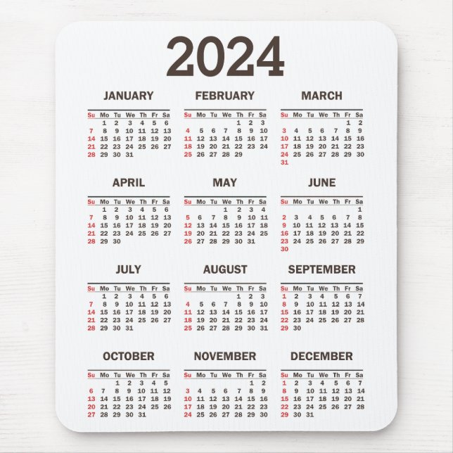 Einfach kühl 2024 Jahr auf einen Blick Mousepad (Vorne)