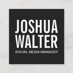 Einfach kühl quadratische visitenkarte