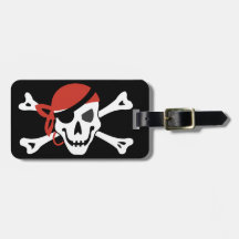 Einfach lächelnder Piratenschädel mit eigenem Text