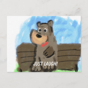 Einfach lachen postkarte