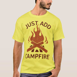 Einfach Lagerfeuer Camping-Ruheplatz T-Shirt