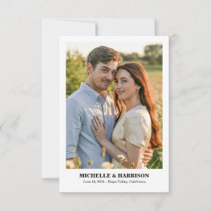 Einfach Lässiger und lustiger Text, Foto Save the Date