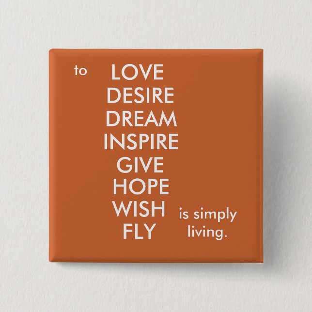 Einfach lebend button (Vorderseite)