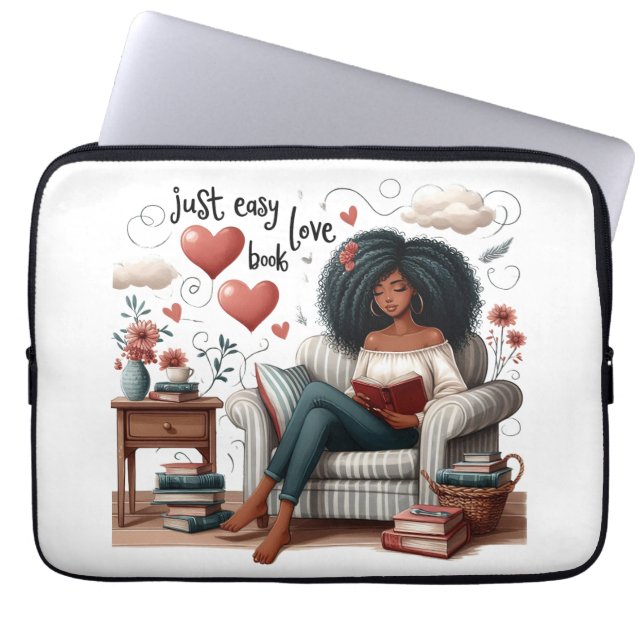 Einfach leicht Liebe Buch, Afrikanisch-Amerikanisc Laptopschutzhülle (Vorderseite)