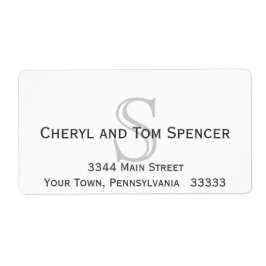 Einfach lesbare Rücksendeadresse für Monogramm