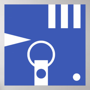 Einfach Letter & Icon ART + Ihre Farben & Ideen Poster