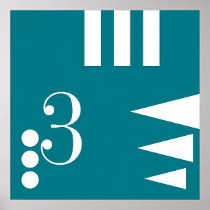 Einfach Letter & Icon ART + Ihre Farben & Ideen Poster