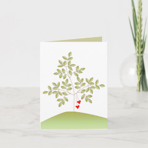 Einfach Liebe-Baum-freier Raum Notecard Karte