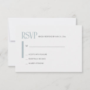 Einfach Liebe Blau RSVP Karte