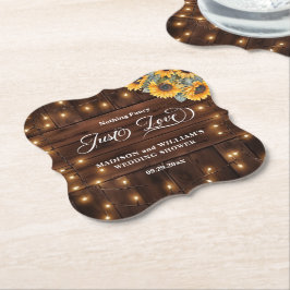 Einfach Liebe Braune Holz-Lichterkette Hochzeitssh Untersetzer