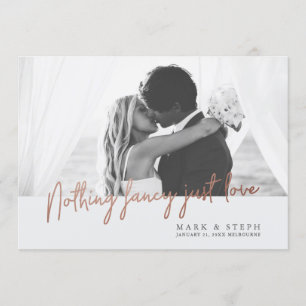 Einfach Liebe - Flitterwochen-Hochzeitsankündigung Einladung