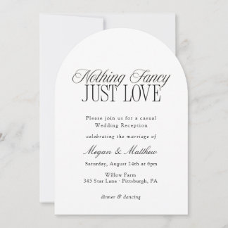 Einfach Liebe Hochzeitsempfang Einladung