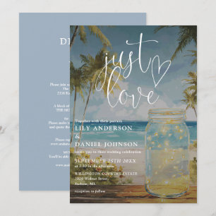 Einfach Liebe Ocean Beach Mason Jar All In One Hoc Einladung