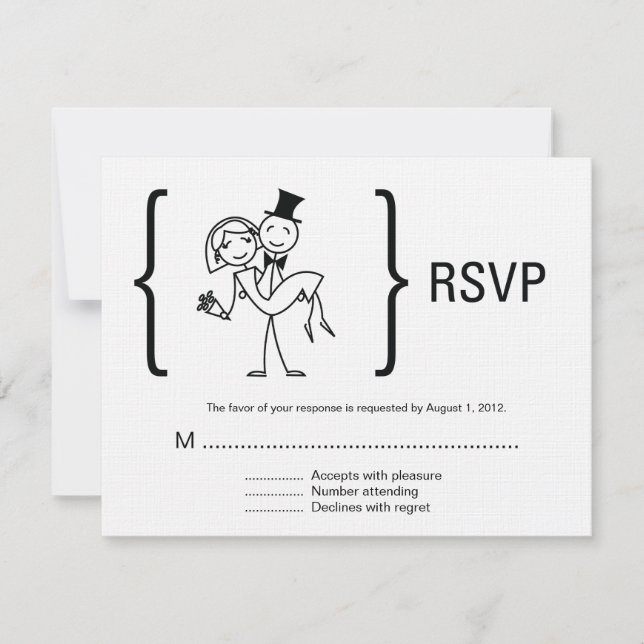 Einfach Liebe Wedding RSVP Card (Vorderseite)