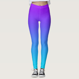 Einfach Lila bis blauer Farbverlauf Leggings
