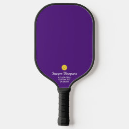 Einfach Lila Text Personalisiert Pickleball Schläger