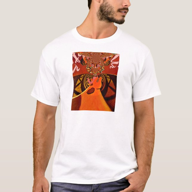 Einfach lustig Giraffenbild T-Shirt (Vorderseite)