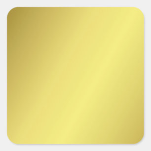 Einfach lustig, hell und elegant goldgelb quadratischer aufkleber
