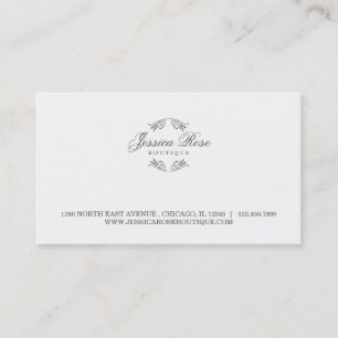 Einfach luxuriöse Business Card im Stil der Boutiq Visitenkarte