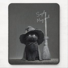 Einfach Magische Hexenkatze Mousepad