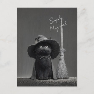 Einfach Magische Hexenkatze Postkarte
