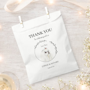 Einfach maltesischer Hund Wedding Danke Geschenktütchen