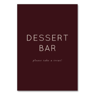Einfach-marine Einladendes Dessertbar-Schild im mi Tischnummer