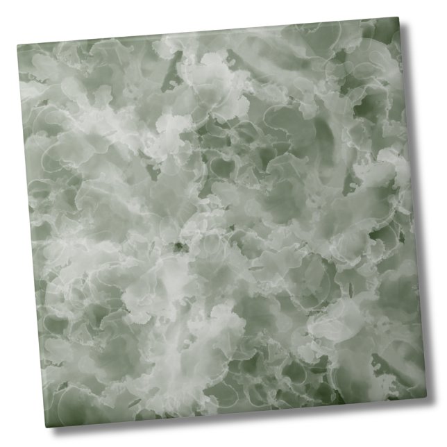 Einfach Marmor Dunkelgrün Fliese (Simple Marble Dark Green Ceramic Tile)