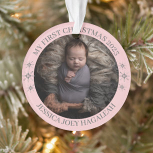 Einfach mein erstes Personalisiertes Baby Foto Ornament