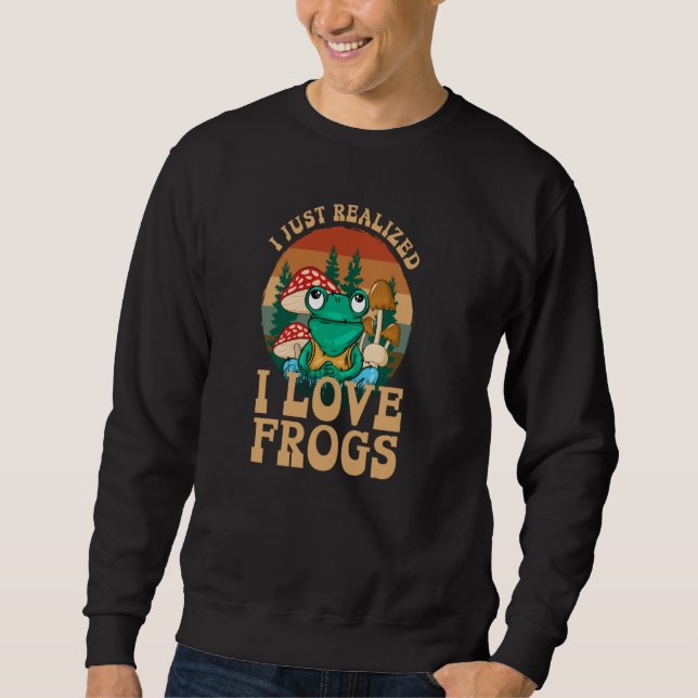 Einfach merken, dass ich Liebe Frösche Pilze & Pin Sweatshirt (Vorderseite)