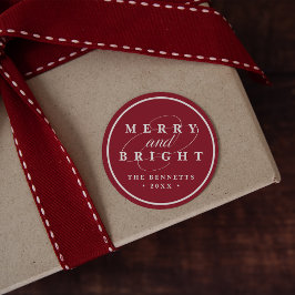 Einfach Merry Cranberry | Personalisierter Urlaub Runder Aufkleber