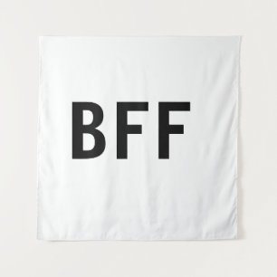 Einfach minimal BFF beste Freunde Familie eigener Wandteppich