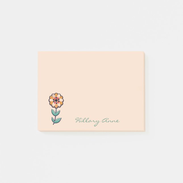 Einfach Minimal Cute Floral Modern Trendy Post-it Klebezettel (Vorderseite)