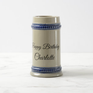 EINFACH MINIMAL.CUTIE NAME BABY herzlichen Glückwu Bierglas