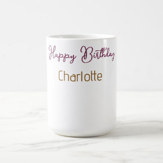 EINFACH MINIMAL.CUTIE NAME BABY herzlichen Glückwu Kaffeetasse