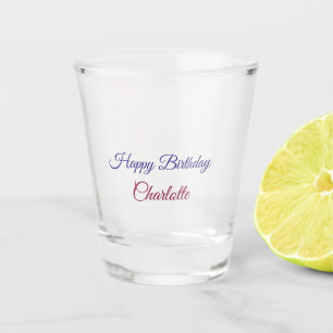 EINFACH MINIMAL.CUTIE NAME BABY herzlichen Glückwu Schnapsglas