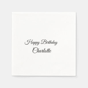 EINFACH MINIMAL.CUTIE NAME BABY herzlichen Glückwu Serviette